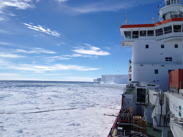 Icebreaker in the arctic